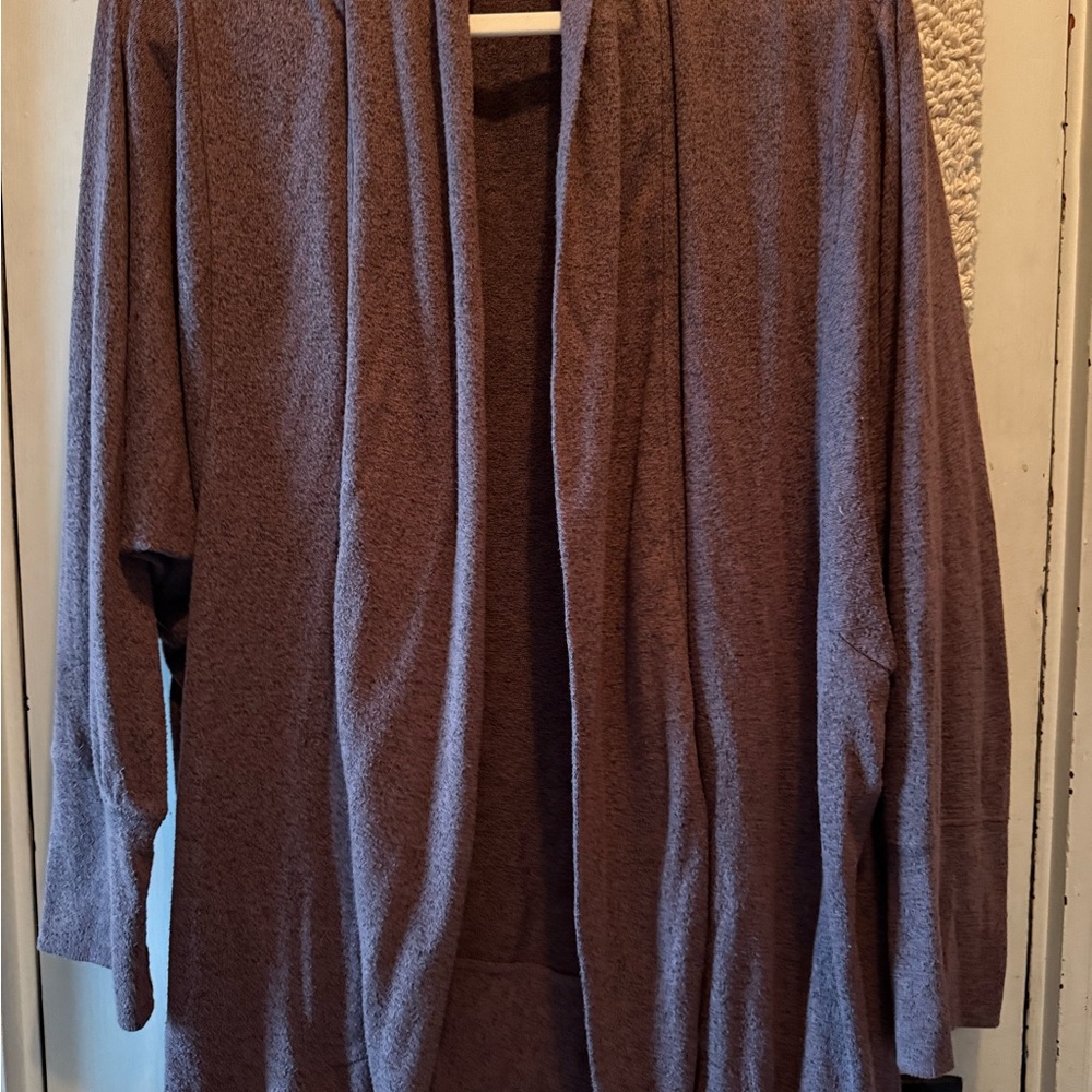 Maurices Plum Cardigan Sweater Open-Front Long Sleeve 3X